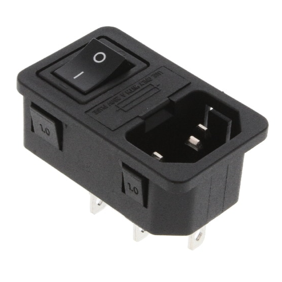 Adam Tech IEC-GS-1-100 Unfiltered AC Power Inlet