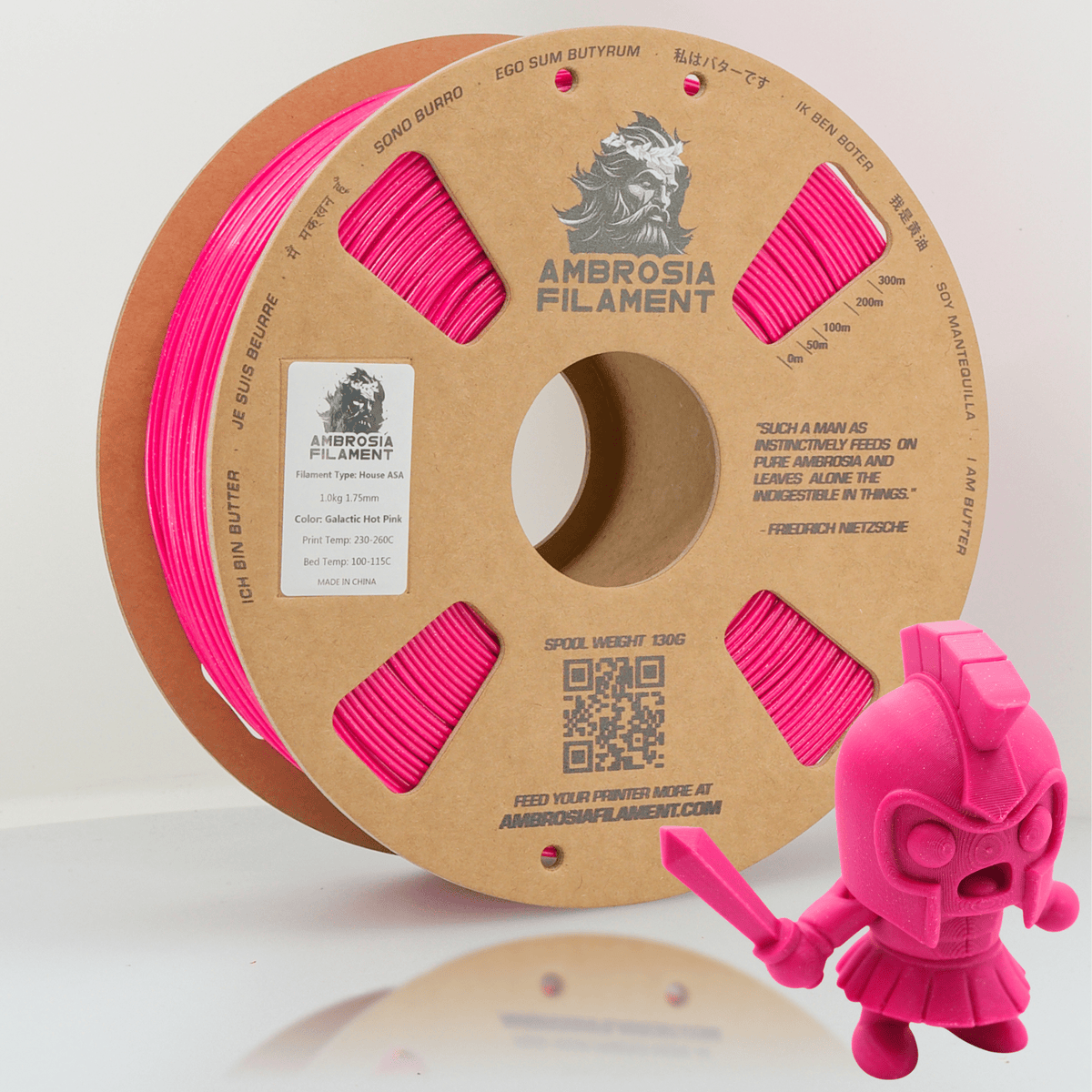 AMBROSIA ASA Galactic Filament of the Gods (Glitter / Sparkle) - 1KG Bambu AMS Friendly Cardboard Spools Premium 3D Printing Filament