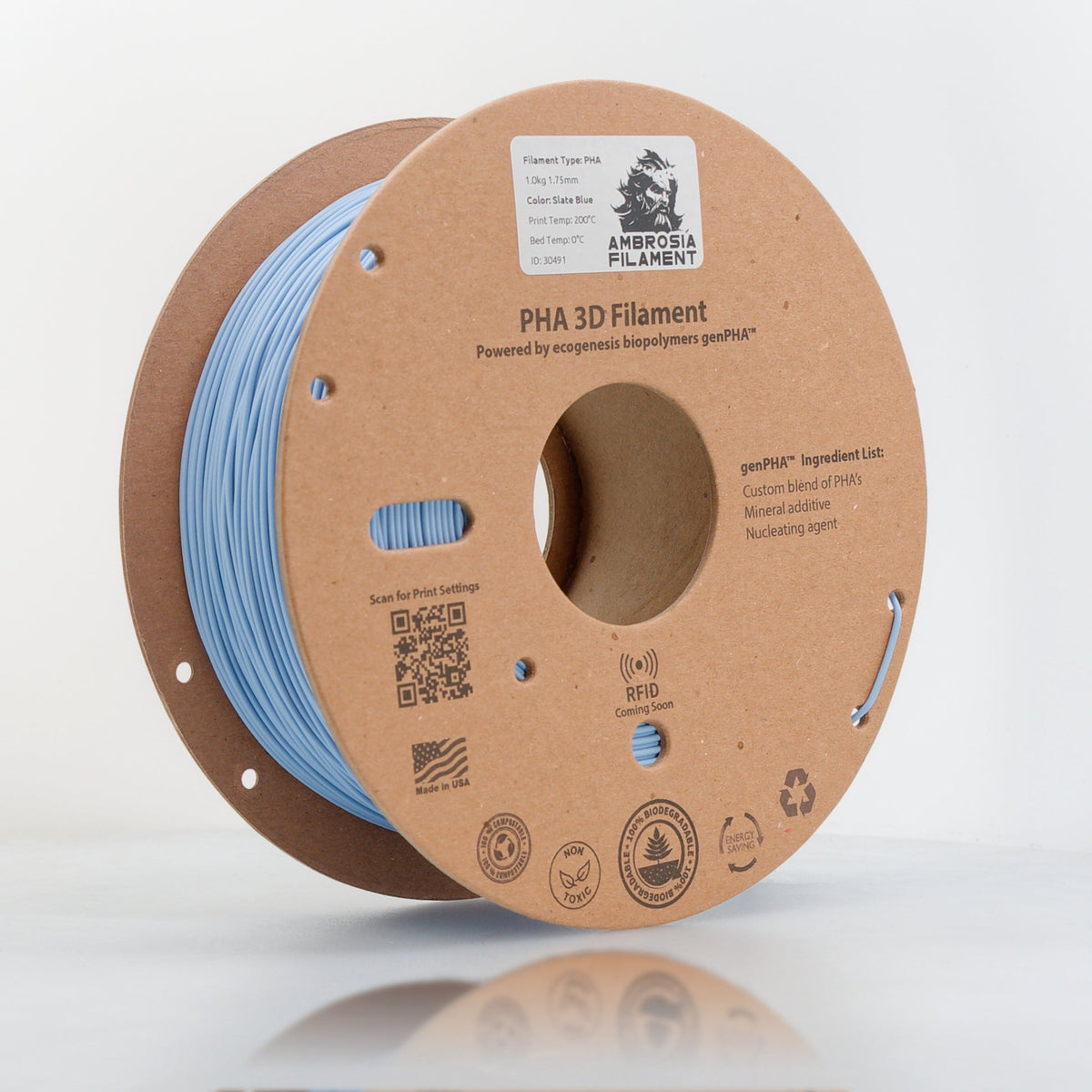 Ambrosia PHA Filament 1KG 1.75mm - Earth Friendly Filament for Everyone
