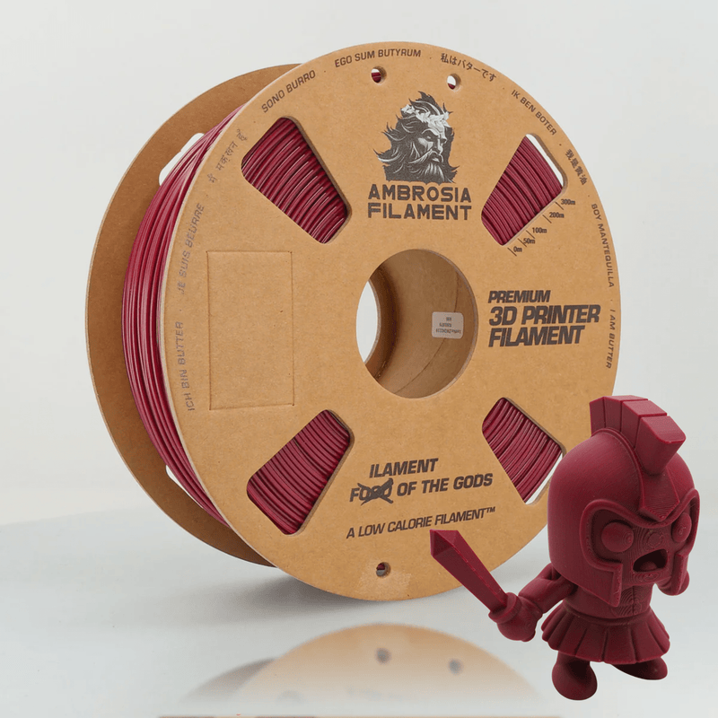 AMBROSIA PLA Filament of the Gods - 1KG Bambu AMS Friendly Cardboard Spools Premium 3D Printing Filament
