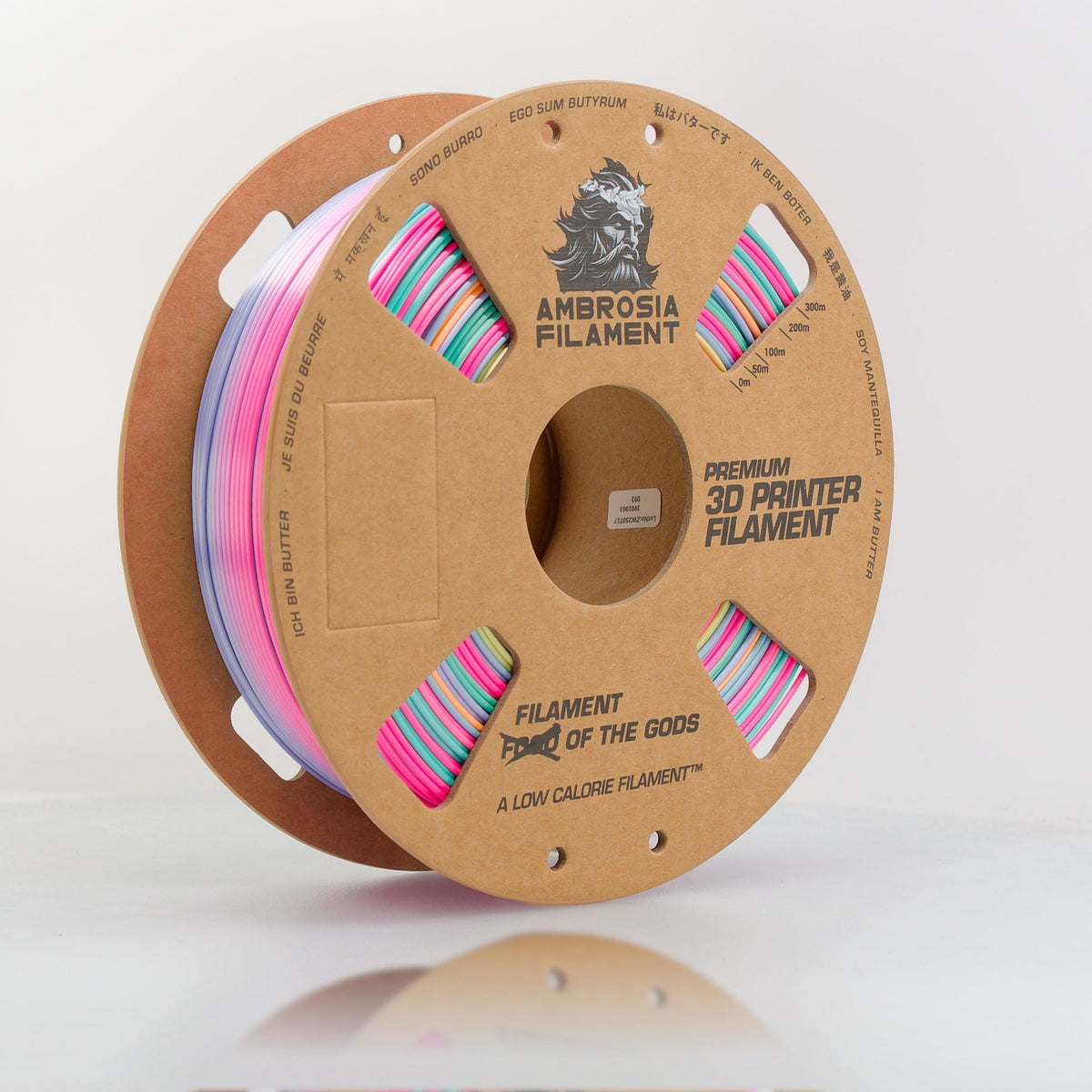 AMBROSIA SILK PLA Filament of the Gods - 1KG Bambu AMS Friendly Cardboard Spools Premium 3D Printing Filament