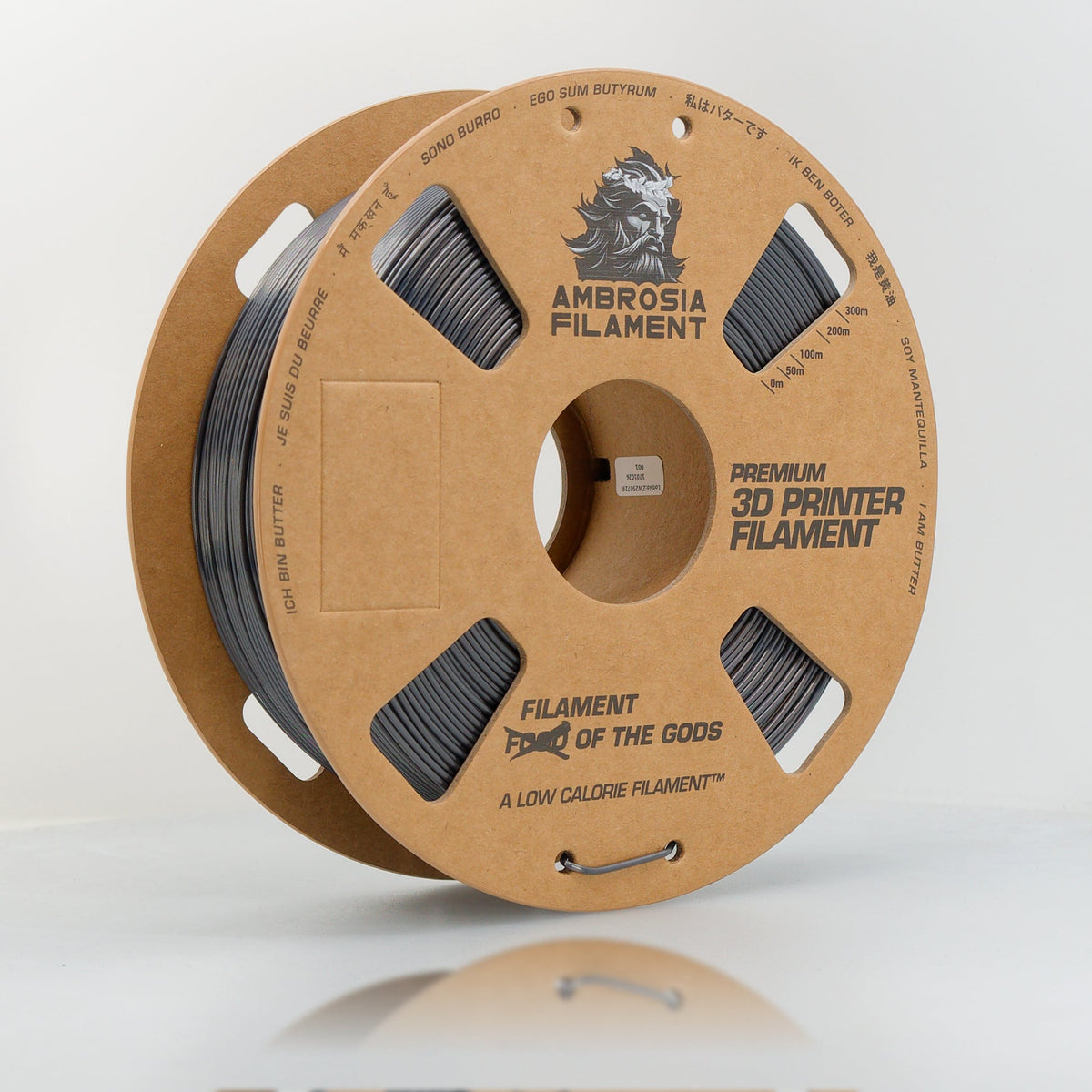 AMBROSIA SILK PLA Filament of the Gods - 1KG Bambu AMS Friendly Cardboard Spools Premium 3D Printing Filament