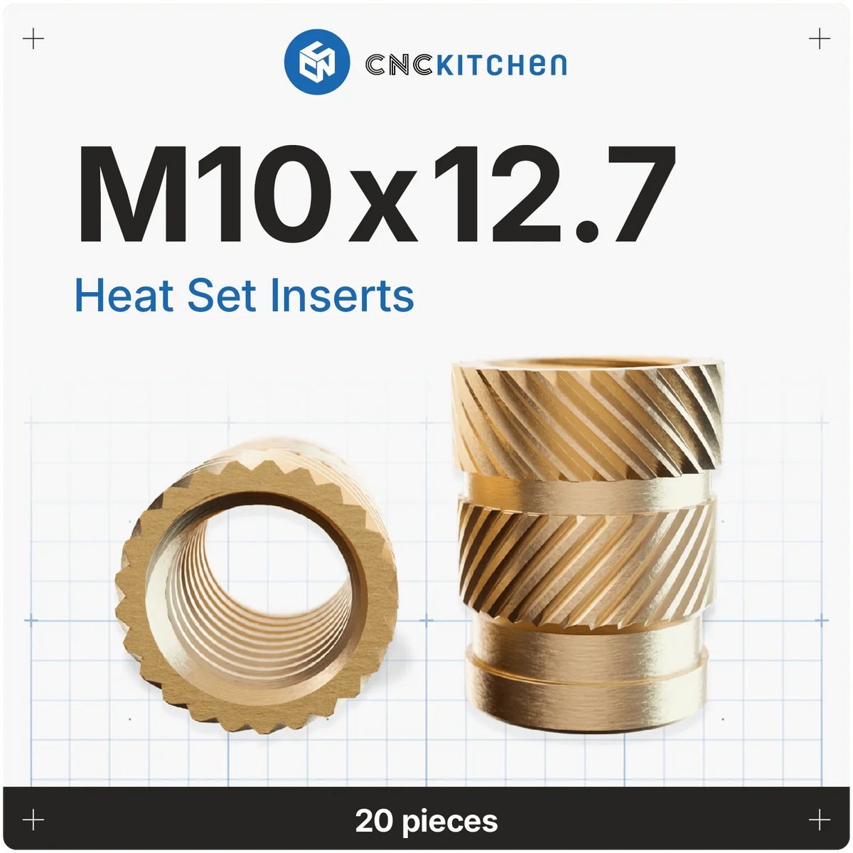 CNC Kitchen Heat Set Inserts (Various Sizes)