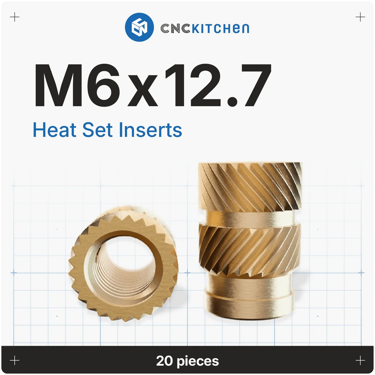CNC Kitchen Heat Set Inserts (Various Sizes)